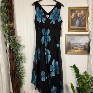 R&K Originals Blue Floral Fairycore Maxi Dress NWT Size 18
